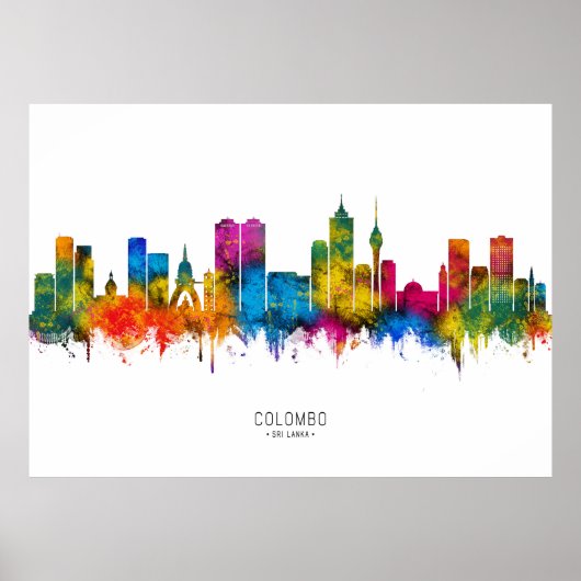 Poster Colombo Sri Lanka Skyline (Devant)