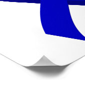 Poster Colon Cancer Bleu Ruban 3 (Coin)