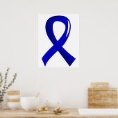 Poster Colon Cancer Bleu Ruban 3 (Cuisine)