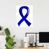 Poster Colon Cancer Bleu Ruban 3 (Bureau à domicile)