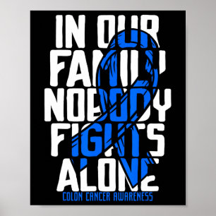 Poster Colon Cancer Support Famille Bleu Colon Cancer