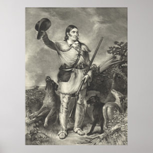 Poster Colonel Davy Crockett 1839