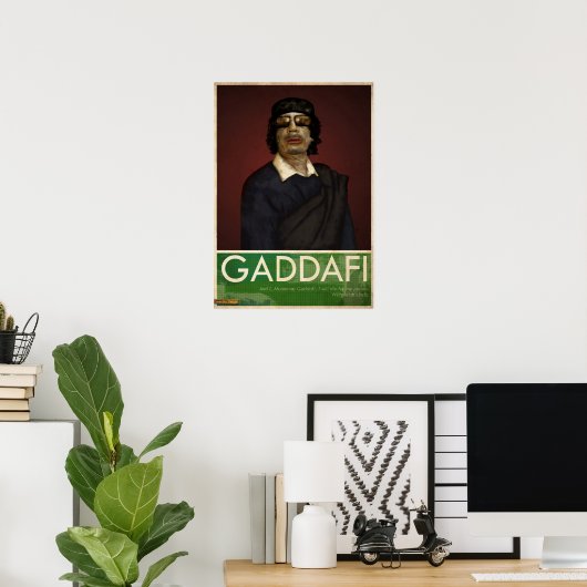 Poster Colonel Gaddafi (Bureau à domicile)