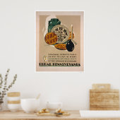 Poster Colonial Pennsylvania 1940 WPA (Cuisine)