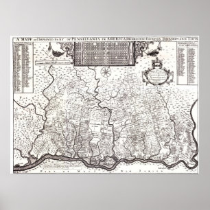 Poster Colonie de Pennsylvanie 1687