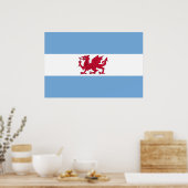 Poster Colonie galloque En Patagonie, drapeau argentin (Cuisine)