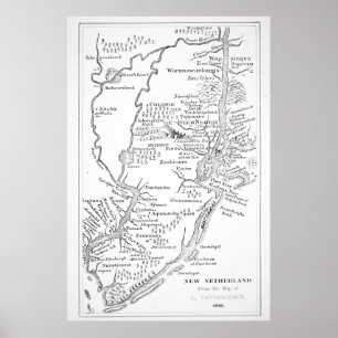 Poster Colonie néerlandaise coloniale de l'Amérique d