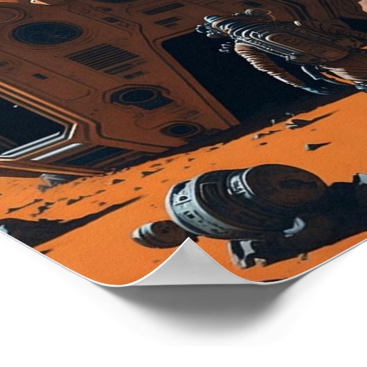 Poster Colonisation de Mars, Ai a généré de l'art (Coin)