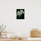 Poster Colonne Blanche Fleur Et Abeille Bumble (Cuisine)