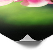 Poster Colonne rose - Fleur (Coin)