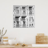 POSTER COLONNES ARCHITECTURALES DÉTAILS DE L'ARCHE 1728 (Cuisine)