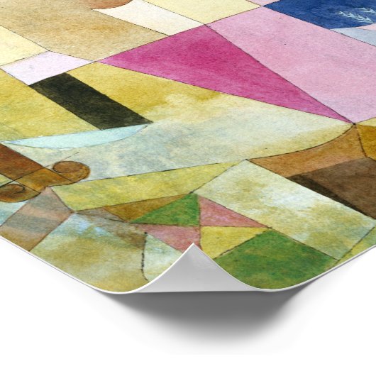 Poster Colonnes noires dans un paysage : Paul Klee 1919 (Coin)