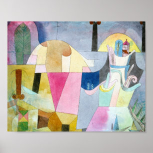 Poster Colonnes noires dans un paysage : Paul Klee 1919