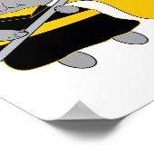 Poster Color Guard Flag Cat Black and Yellow Gold (Coin)
