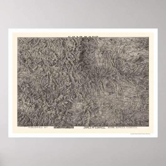 Poster Colorado Carte topographique 1894 (Devant)