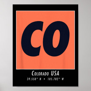 Poster Colorado Hiking And Skiing Co Vintage Mountain Spo