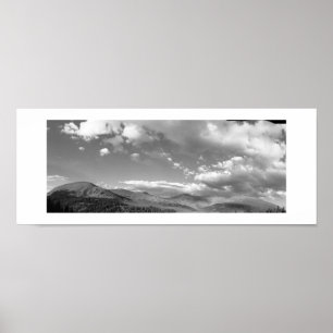 Poster Colorado Hills noir et blanc Photo Panoramique