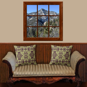 Poster Colorado Mountain Avec Fenêtre De Neige