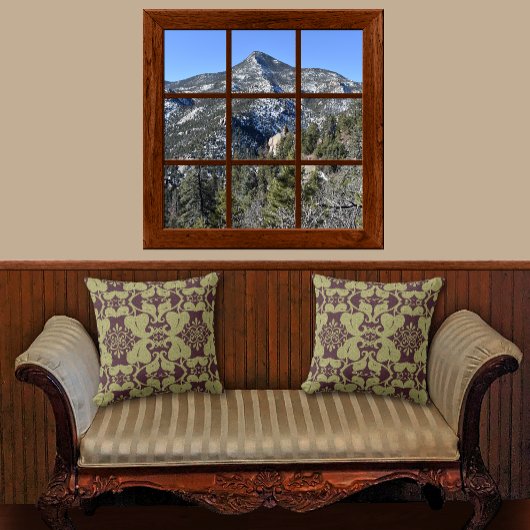 Poster Colorado Mountain Avec Fenêtre De Neige