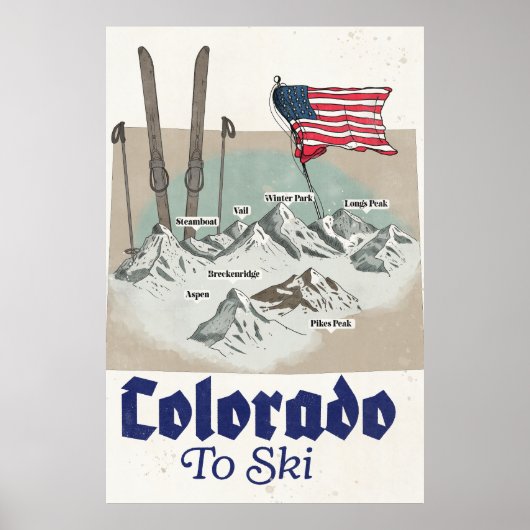 Poster Colorado pour skier (Devant)