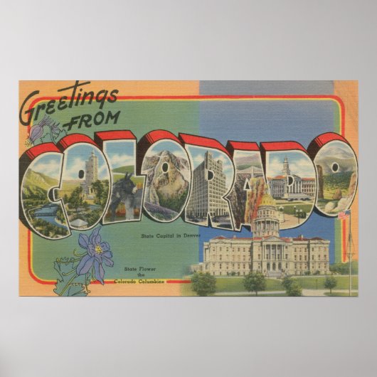 Poster Colorado (Scène de la capitale de l'État) (Devant)