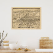 Poster Colorado Springs, CO Carte panoramique - 1909 (Cuisine)