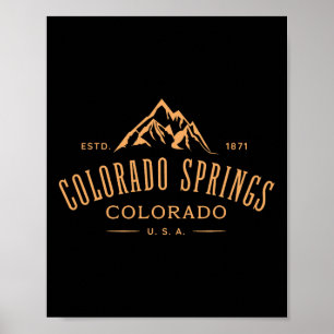 Poster Colorado Springs Colorado Magnifique Conception de