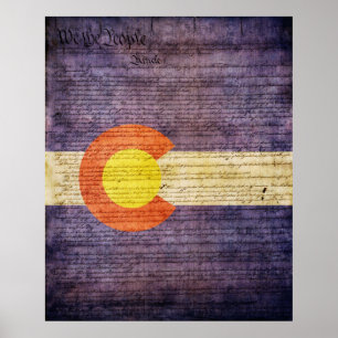 Poster Colorado State Flag
