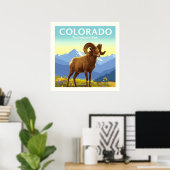 Poster Colorado vintage (Bureau à domicile)