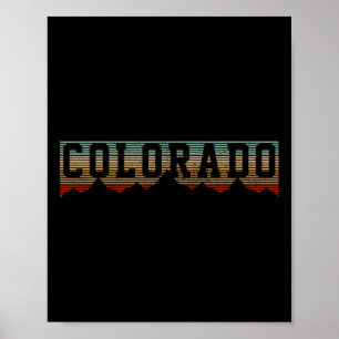Poster Colorado Vintage Montagnes Rocheuses Nature Extéri
