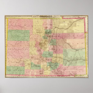 Poster ColoradoPanoramic MapColorado