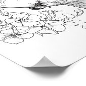 Poster Coloration adulte de colibri (Coin)