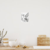 Poster Coloration adulte de colibri (Cuisine)