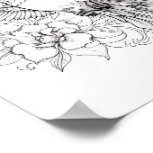 Poster Coloration adulte de colibri (Coin)