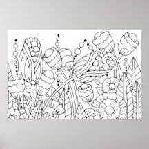 Coloration adulte Fleurs stylisées 3