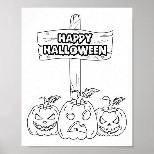Poster Coloration Et Peinture Halloween (Devant)