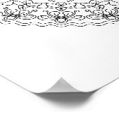 Poster Coloration Mandala Fleur pour Adultes (Coin)