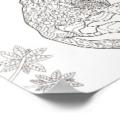 Poster Coloration Page Chat dans le jardin (Coin)