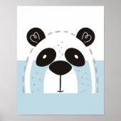 Poster Colorbloc de face Panda Cute (Devant)
