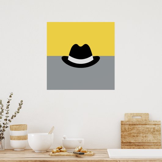 Poster Colorbloc Fedora moderne (Cuisine)
