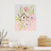 Poster Colorbloc Floral Birdhouse (Cuisine)
