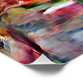 Poster Coloré Abstrait expressionniste Art Chat Imprimer" (Coin)