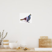 Poster Coloré abstrait Tétras silhouette (Cuisine)