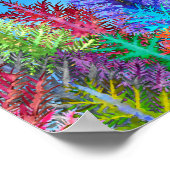 Poster Coloré Aquarelle Pine Arbres (Coin)