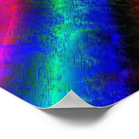 Poster coloré arc-en-ciel texture abstraite (Coin)