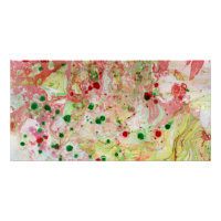 Coloré Art moderne Abstrait rose rouge jaune vert
