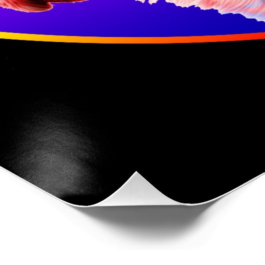 POSTER COLORÉ CHIEN COLORÉ RAINBOUR (Coin)