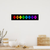 Poster coloré coloré. v2. (Cuisine)