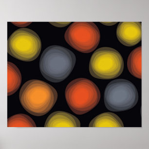 Poster Coloré, cool, moderne, tendance abstraction fleur