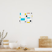 Poster Coloré, cool, tendance, art d'illustration moderne (Cuisine)